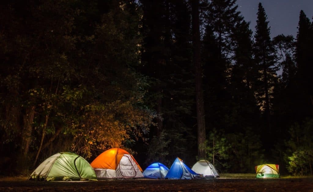 Tents at a campsite